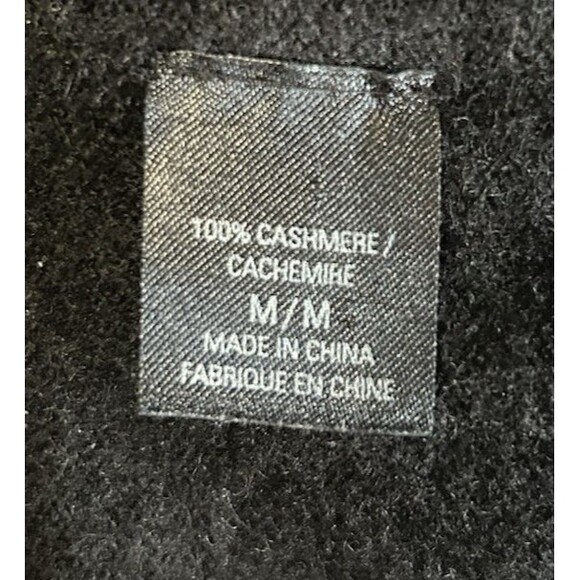 Elie Tahari Womens M 100% Cashmere Black V Neck Long Sleeves Pullover Sweater - Picture 8 of 8